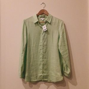 100% Linen J Jill  button up